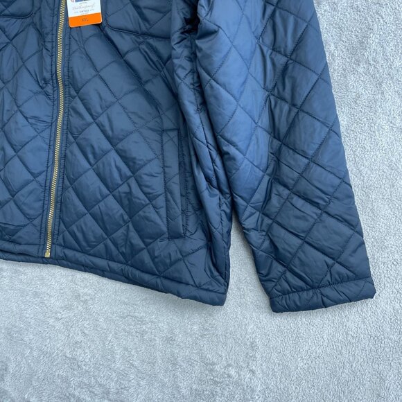 NEW Original Weatherproof Vintage Men's XXL Quilted Jacket Blue Plaid Lining - Picture 10 of 12